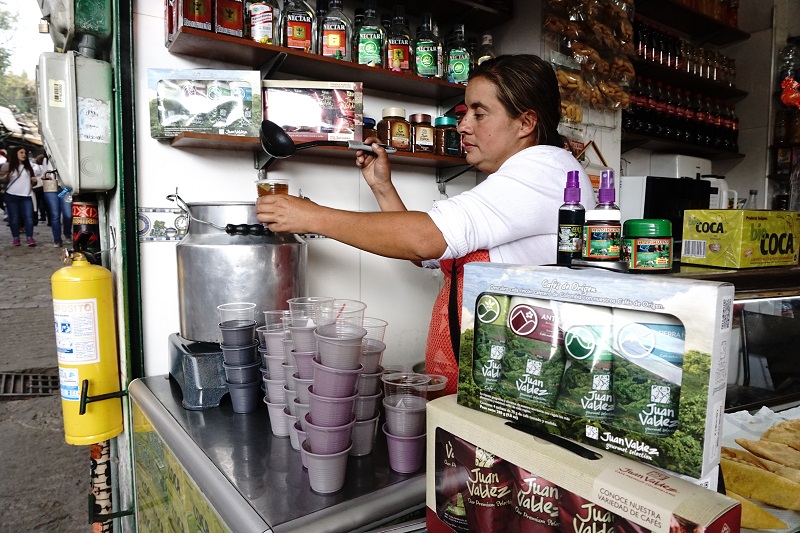 Coco Leaves tea, Bogota, Colombia