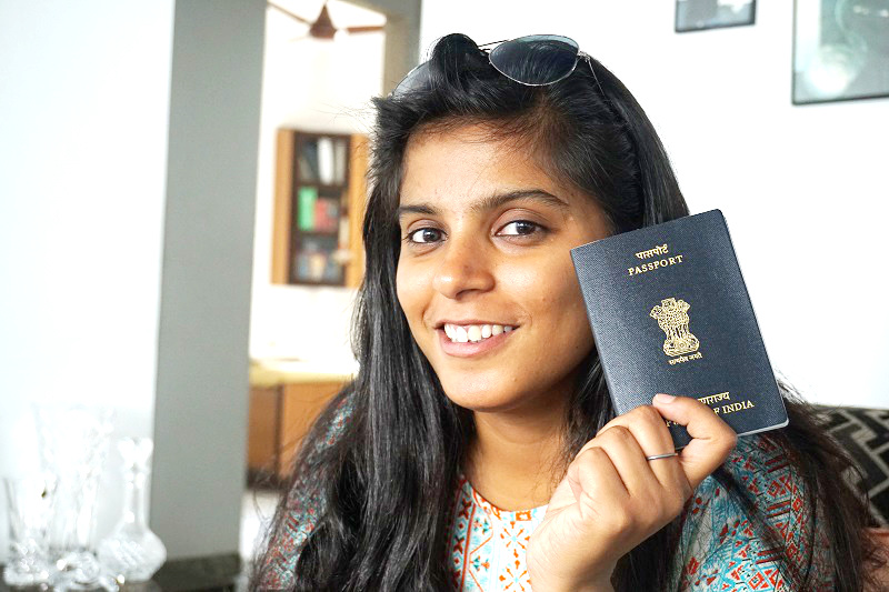 Shruti with new Indian Passport