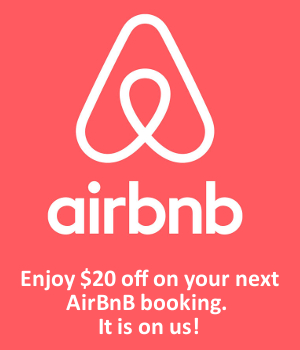 Enjoy 20% off on your next AirBnB booking. It is on us!