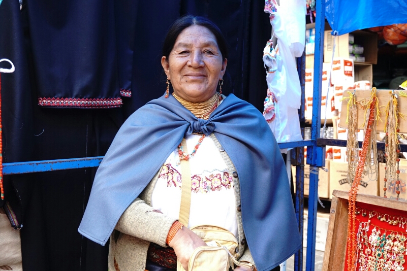 Native woman, Otavalo Market