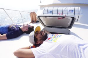 Sleeping on the boat, Bartolome Galapagos Islands