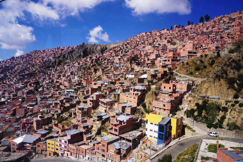 El Alto view from cable car, La Paz