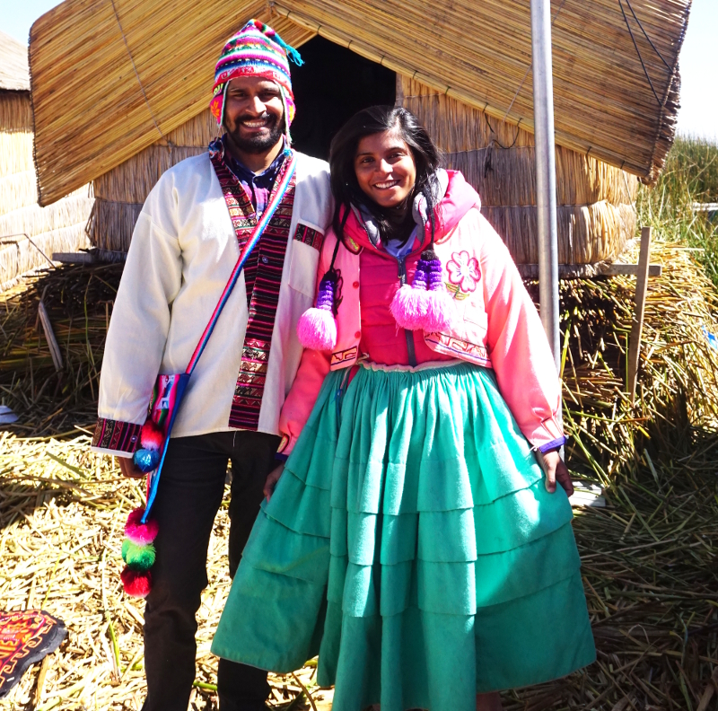 Traditional Dress, Uros Island, Puno