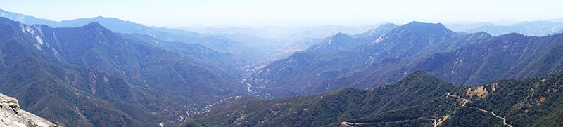 360 View from Moro Rock, Sequoia National Park, California